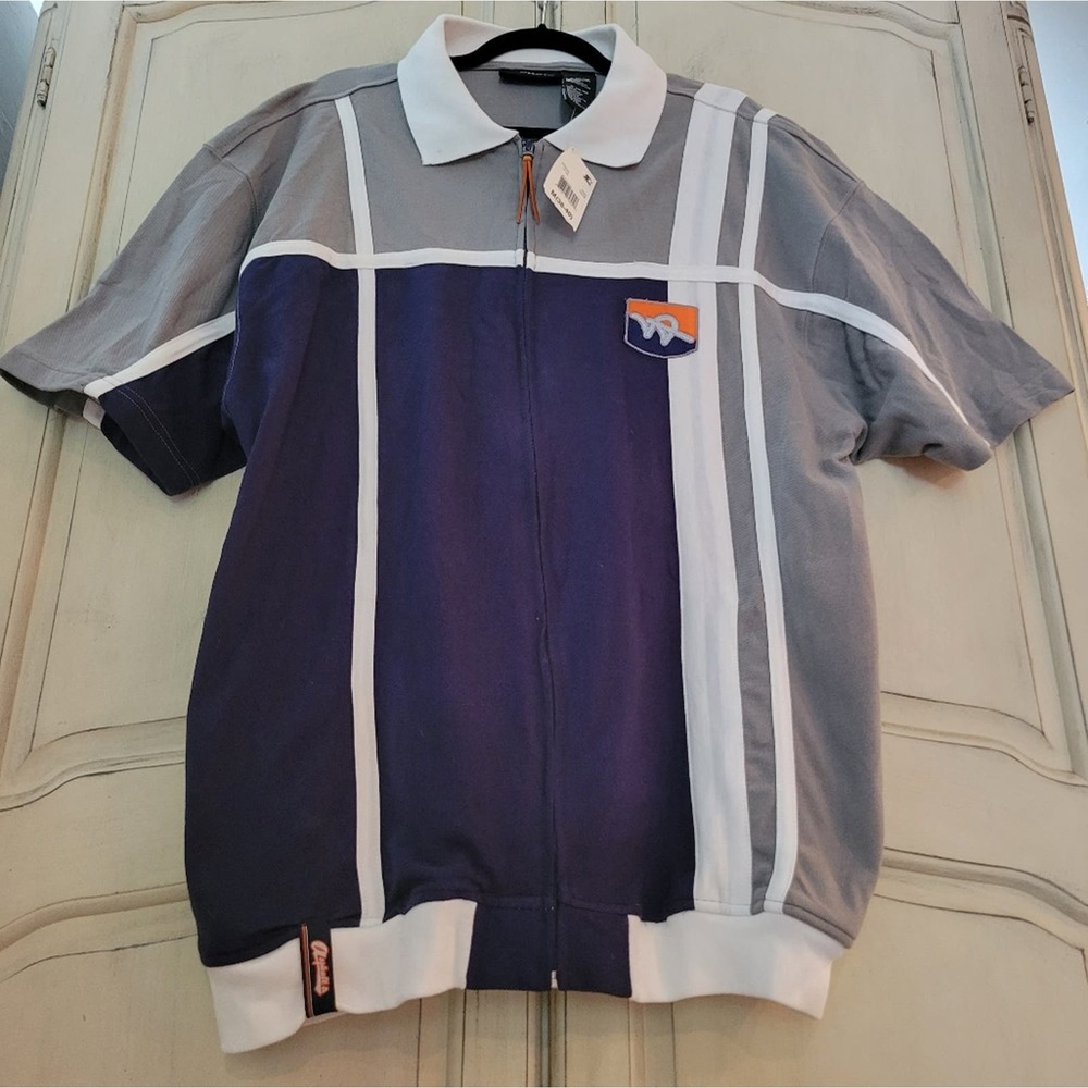 Vintage STARTER Asphalt Legend Full Zip Basketball Warm Up Pique Pullover NWT✨️M
